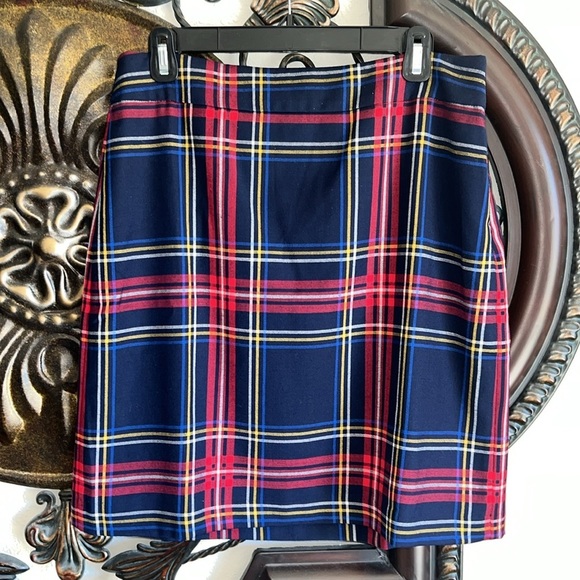 Talbots Women’s Tartan Red Plaid A-Line Classic Skirt Size 8 NEW Zipper! - Picture 4 of 12